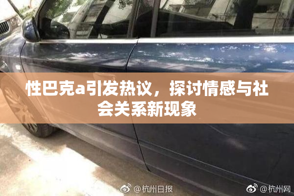 性巴克a引发热议，探讨情感与社会关系新现象