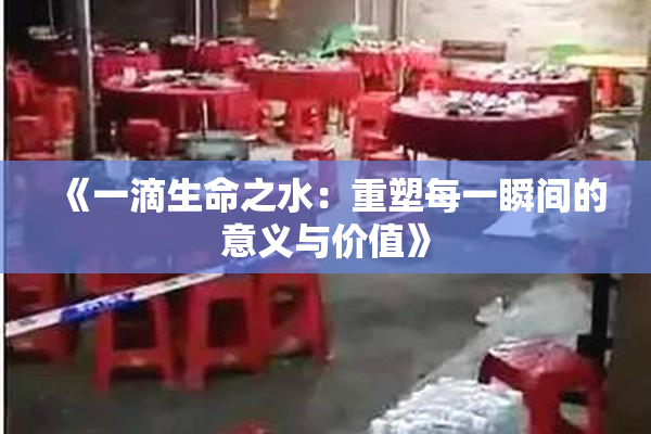《一滴生命之水：重塑每一瞬间的意义与价值》