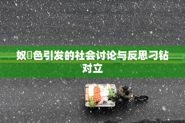 奴隷色引发的社会讨论与反思刁钻对立
