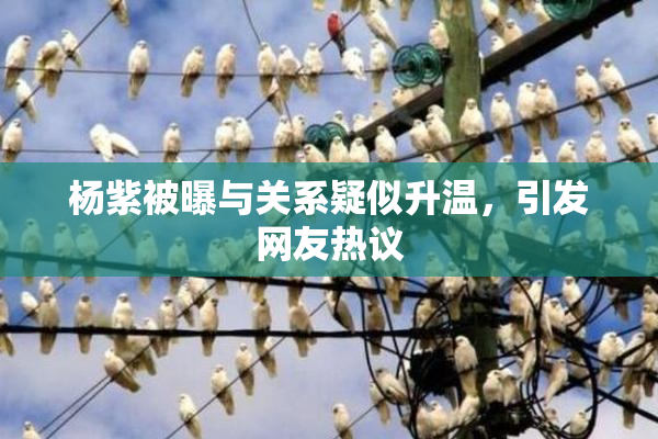 杨紫被曝与关系疑似升温，引发网友热议