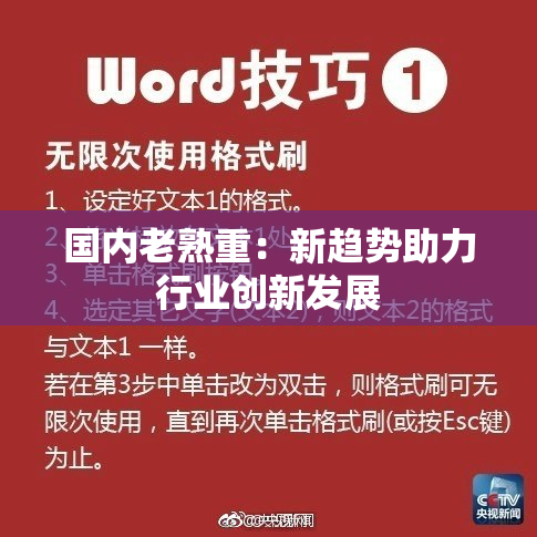 国内老熟重：新趋势助力行业创新发展