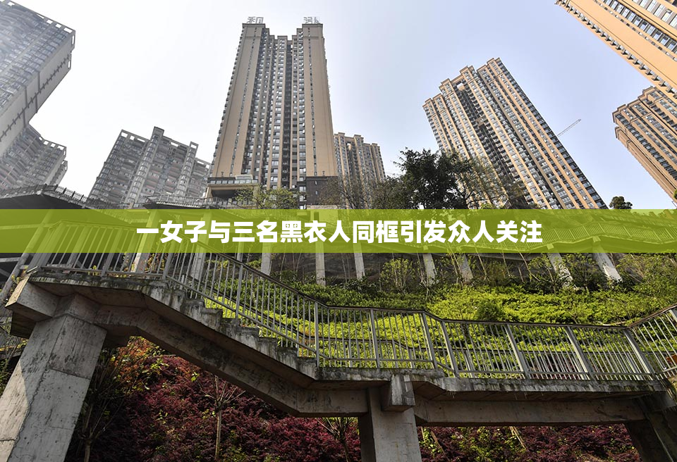 一女子与三名黑衣人同框引发众人关注