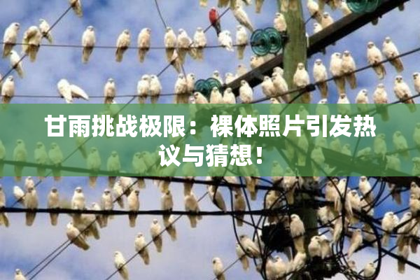 甘雨挑战极限：裸体照片引发热议与猜想！