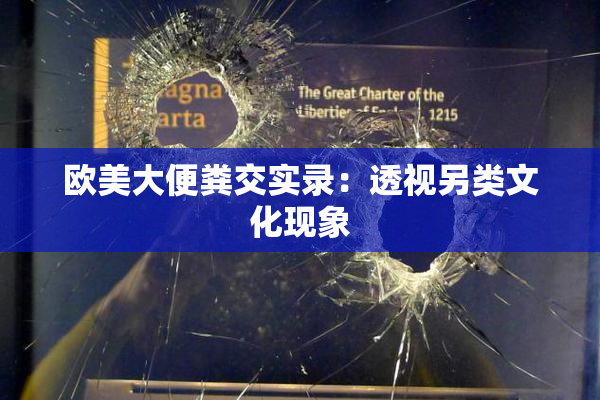 欧美大便粪交实录:透视另类文化现象