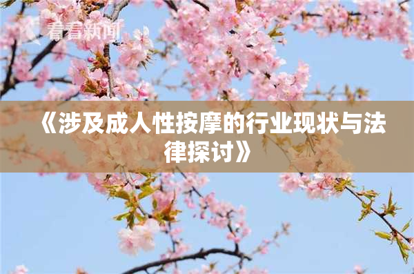 《涉及成人性按摩的行业现状与法律探讨》
