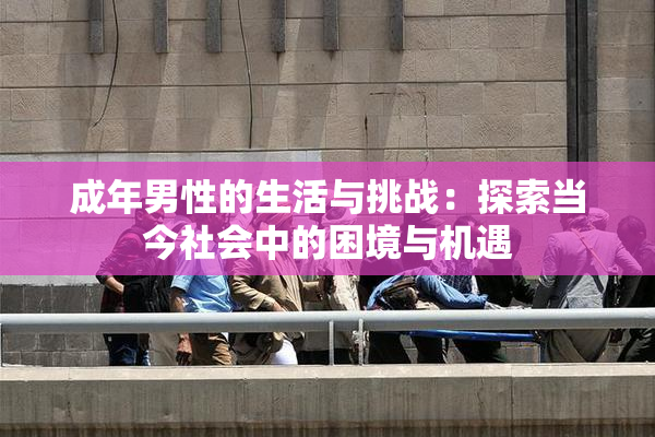 成年男性的生活与挑战：探索当今社会中的困境与机遇