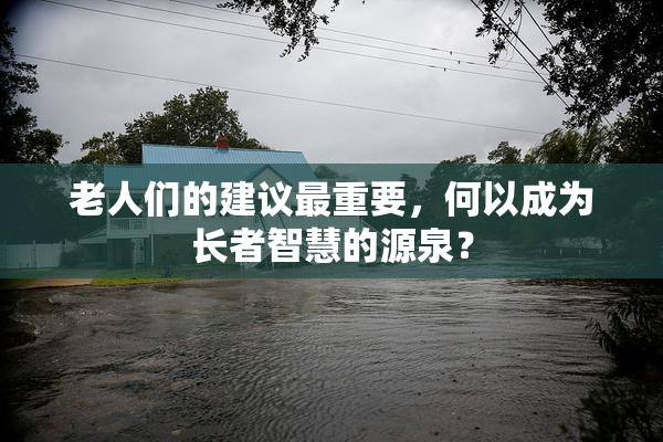 老人们的建议最重要，何以成为长者智慧的源泉？