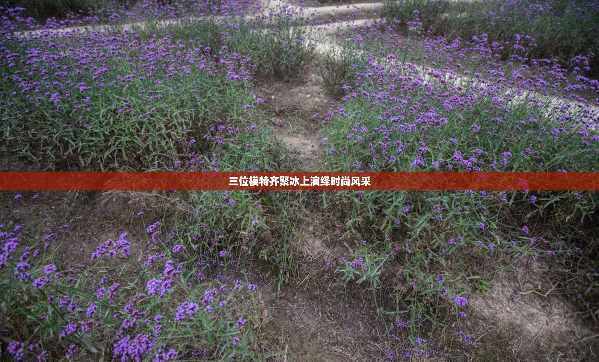 三位模特齐聚冰上演绎时尚风采