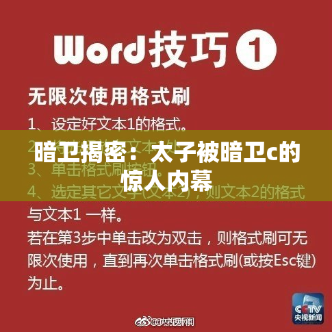 暗卫揭密：太子被暗卫c的惊人内幕