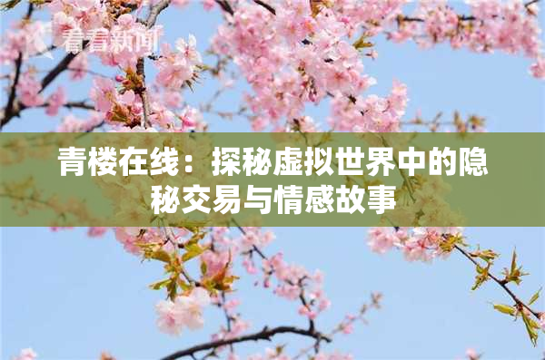 青楼在线：探秘虚拟世界中的隐秘交易与情感故事