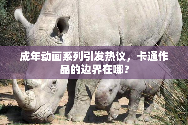 成年动画系列引发热议，卡通作品的边界在哪？