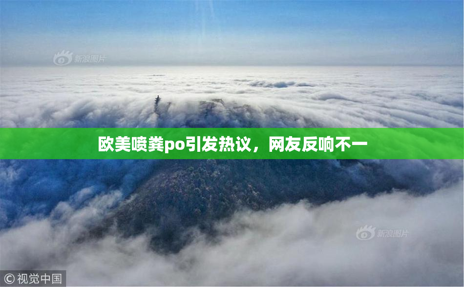 欧美喷粪po引发热议，网友反响不一