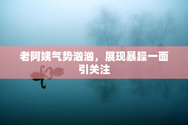 老阿姨气势汹汹，展现暴躁一面引关注