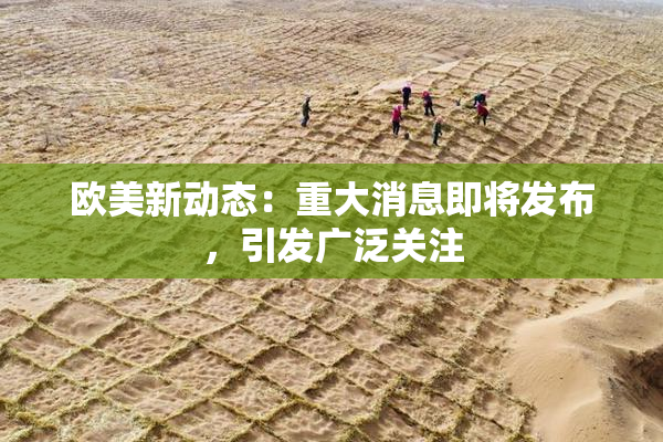 欧美新动态：重大消息即将发布，引发广泛关注
